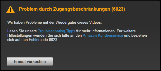 Fehlercode 6023